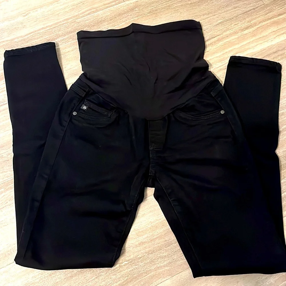 Adriano Goldschmied AG Maternity Black Ankle Jeans